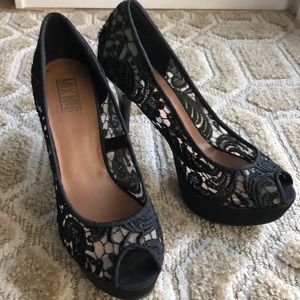 Black Lace Heels